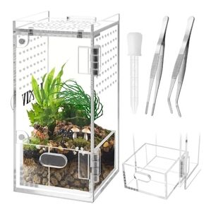 NWOT Clear Acrylic Spider Terrarium with Tools